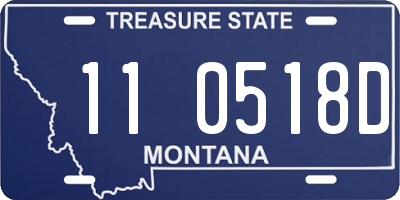 MT license plate 110518D