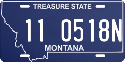 MT license plate 110518N