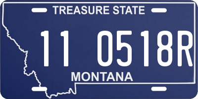 MT license plate 110518R