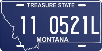 MT license plate 110521L