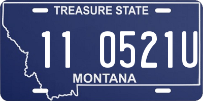 MT license plate 110521U