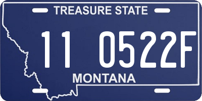 MT license plate 110522F