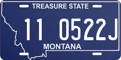 MT license plate 110522J