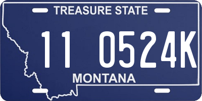 MT license plate 110524K