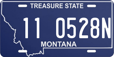 MT license plate 110528N