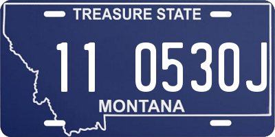 MT license plate 110530J