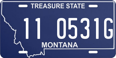 MT license plate 110531G