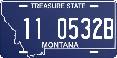 MT license plate 110532B