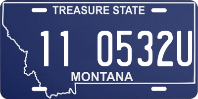 MT license plate 110532U