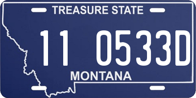 MT license plate 110533D