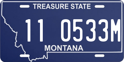 MT license plate 110533M