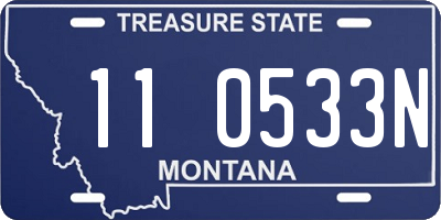 MT license plate 110533N