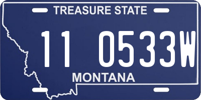 MT license plate 110533W