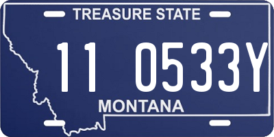 MT license plate 110533Y