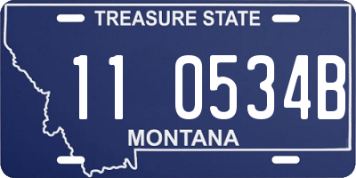 MT license plate 110534B