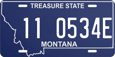 MT license plate 110534E