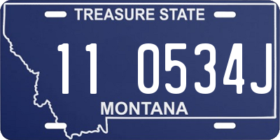 MT license plate 110534J