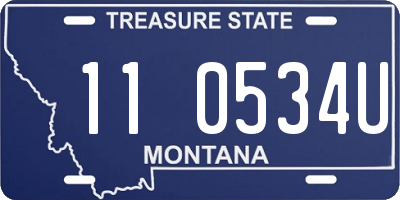 MT license plate 110534U