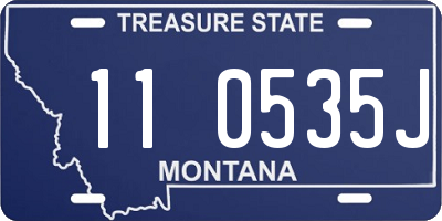 MT license plate 110535J