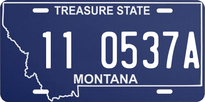 MT license plate 110537A