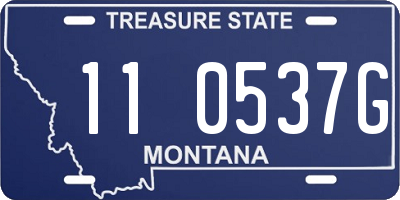 MT license plate 110537G