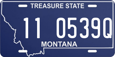 MT license plate 110539Q