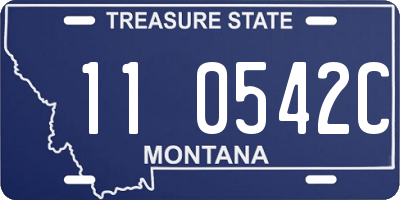 MT license plate 110542C