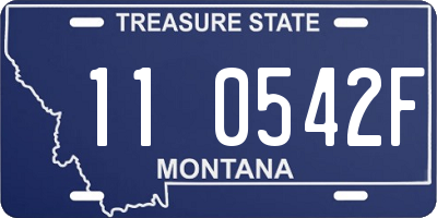 MT license plate 110542F