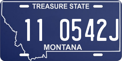 MT license plate 110542J