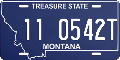 MT license plate 110542T