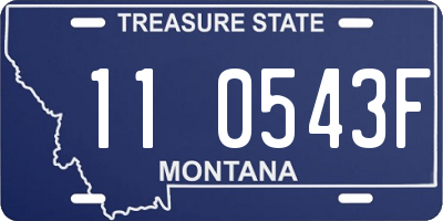 MT license plate 110543F