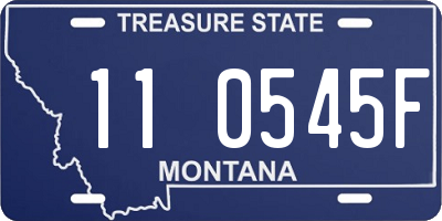 MT license plate 110545F