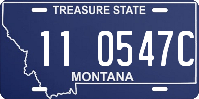 MT license plate 110547C