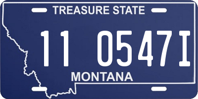 MT license plate 110547I