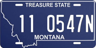 MT license plate 110547N