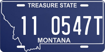 MT license plate 110547T