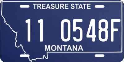 MT license plate 110548F