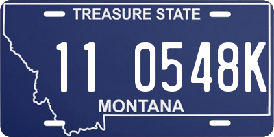 MT license plate 110548K