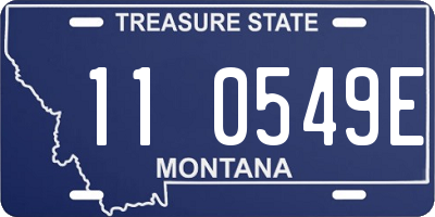 MT license plate 110549E