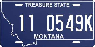 MT license plate 110549K