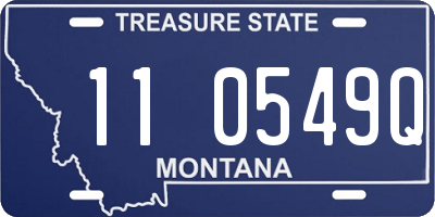 MT license plate 110549Q