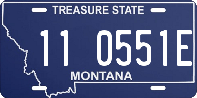 MT license plate 110551E