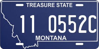 MT license plate 110552C