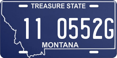 MT license plate 110552G