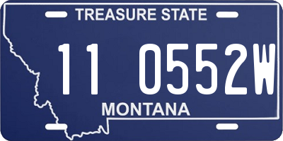 MT license plate 110552W