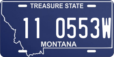 MT license plate 110553W