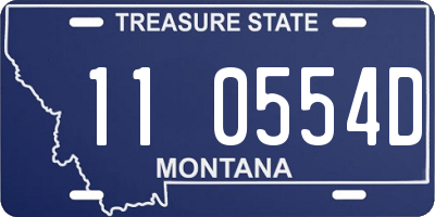 MT license plate 110554D