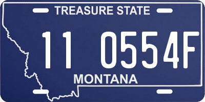 MT license plate 110554F