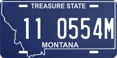 MT license plate 110554M