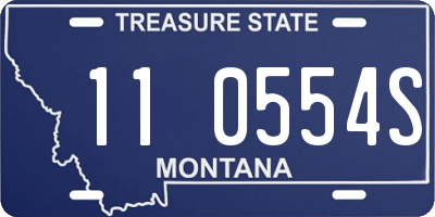 MT license plate 110554S